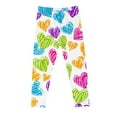 thumbnail image 3 of Jinhomg Thin Legging for Toddler Girls Cute Heart Print Full Length Tights Fall Lightweight Breathable Pants Todays Daily Deals Multicolor 6 Years, 3 of 4