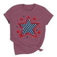 thumbnail image 4 of Mifsaly 4Th Of July Shirts Women Crewneck Short Sleeve Tops Summer Casual Patriotic Star Graphic Cotton T Shirts Vintage Style Breathable Independence Day Tees XXL, 4 of 6