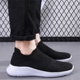 thumbnail image 6 of Men's Knit Sock Shoes S𝗅ip on Casual Sneakers Comfortable Soft Sole Sport Shoes Breathable Gym Workout Shoes Laceless Walking Tennis Shoes for Summer and Autumn, 6 of 9