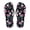 Hibiscus Flower Skull, variant on Splash Ink Skull Print Flip Flops for Women Beach Casual Arch Support Thin Strap Sandal Lightweight Soft Footbed Slides Sandals for Pool Walking