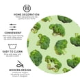 thumbnail image 3 of Lsque Broccoli 3 Pattern 4" Drink Coasters Set of 4, PVC Leather Absorbent Coasters, Table Coaster Set Decorative Coffee Cup Coasters Housewarming Gift -Round Shape, 3 of 6