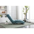 thumbnail image 2 of Massage Chaise Lounge, Modern Linen Upholstered Electric Recliner Chair with Ergonomic Backrest and Stable Steel Legs, Comfy Single Sofa Chair Leisure Lounge Chair for Living Room Bedroom, Blue, 2 of 7