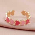 thumbnail image 3 of Y Anillo Ajustable Abertura De Moda En Forma De Corazón Para Mujeres Anillo Redondo Joyería Para Niñas Anillos, 3 of 3