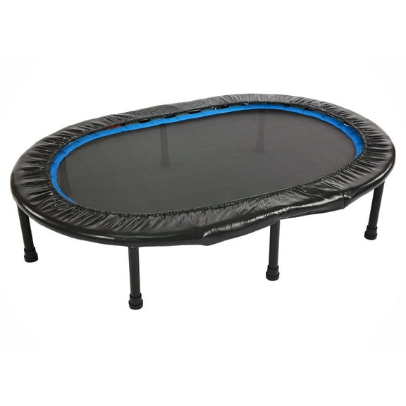 NNYYS  Mini Fitness Trampoline w/Smart Workout App Oval Fitness Rebounder Trampoline for Home Gym Cardio Exercise Workouts