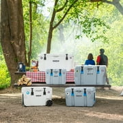 Lifetime 115 qt Bear-Resistant Camping Cooler, Premium High Performance, Ice Retention, Hard Cooler, 150 Can Capacity, Khaki (91000)