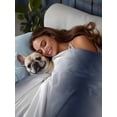 thumbnail image 3 of Navy Blue Ombre Twim Size Flat Sheet, Wrinkleproof & Fadeproof Cooling Flat Bed Sheet Only, Farmhouse Modern Art Breathable Soft Bedding Top Sheets 66 x 96 Inches, 3 of 8