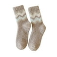thumbnail image 5 of Sunjoy Tech 1/3 Pairs Winter Mid-tube Socks,Thickened Soft Breathable Bouncy Multicolor Coral Fleece Socks, 5 of 5