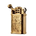thumbnail image 5 of Kerosene lighter, Top Metal Pocket Lighter Daily Use, Sold Without Fuel.,SKU01241-铜色-HY762纸盒装（无油）, 5 of 8