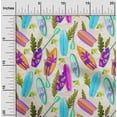 thumbnail image 2 of oneOone Rayon Light Gray Fabric Beach Sewing Material Print Fabric By The Yard 56 Inch Wide, 2 of 4