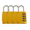 thumbnail image 2 of 4 Pieces Digital Combination Lock Resettable Outdoor Combination Lock Zinc Alloy Key Padlock with Shackle Luggage Case Safety Protection Gym Door Gate Yellow, 2 of 9