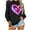 01 Black, variant on Valentines Day Sweatshirts, Heart Print Sweatshirt Women, Womens Long Sleeve Round Neck Sweatshirts Lover's Love Print Hoodie Long Sleeved Top Hoodie Crew Neck Top Shirt