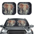 thumbnail image 2 of Daiia Elephant in Smoke 2PCS Car Windshield Sun Shade, Foldable Sun Shield for Car Front Window, Auto Sun Blocker Visor Protector Universal for Truck SUV Pickup-Medium, 2 of 7