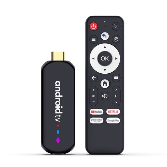 Android 14.0 TV Stick 16GB ATV Amologic S905 L3 Quad-Core WiFi6 2.4G/5.8Ghz BT5.4 4K AV1 Ultra HD Voice Control Smart Home Player