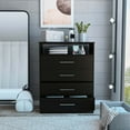 thumbnail image 4 of Modern Black Four Drawer Dresser with Hutch, 4 of 5