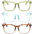 thumbnail image 3 of OWL Blue Light Blocking Square Glasses for Adults (3 Pack), 3 of 5
