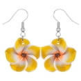 thumbnail image 2 of Flower Earrings, Colorful Earrings, Tropical Plumeria 2D Acrylic Earrings Lightweight Colorful Dangle Drop Earrings Set for Women, Beach Jewelry for Summer Vacation and Gift for Her 1Pair, 2 of 6
