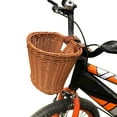 thumbnail image 1 of Children s Bike Basket Kids Front Handlebar Basket Plastic Rattan Basket for Cargo Basket Storage for Bike, 1 of 10