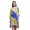 Blue, variant on Bimba Tie-Dye Ladies Kaftan Holiday Loungewear Midi Dress Beach Coverup-4X-5X