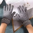 thumbnail image 2 of COMVALUE Winter Texting Gloves Women's Autumn And Winter Touch Screen Warm Thin Gloves (Grey, One Size), 2 of 4