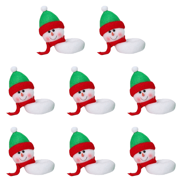 Mesa Navideña Cubierta Barba Larga Papá Noel para Copa Vino (muñeco Nieve)