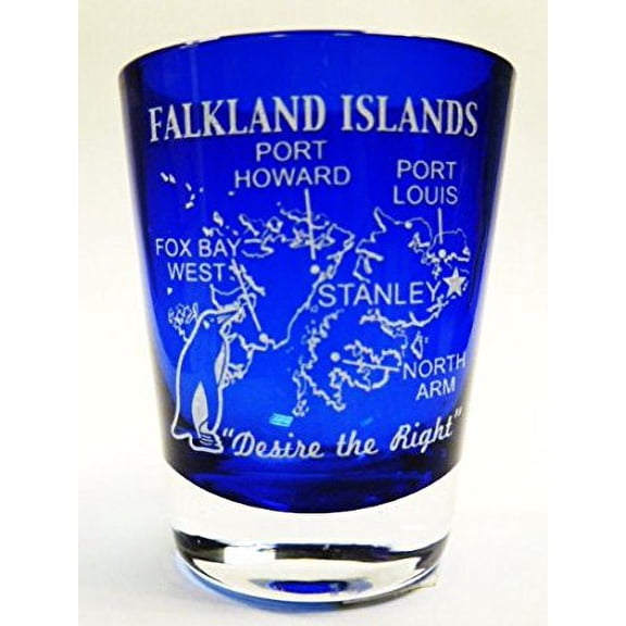 Falkland Islands Cobalt Blue Classic Design Shot Glass