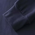 thumbnail image 3 of VBARHMQRT off the Shoulder Sweatshirt Men's Washed Cotton Simple Solid Color Casual Button up Long Sleeve T Shirt Blue, 3 of 4