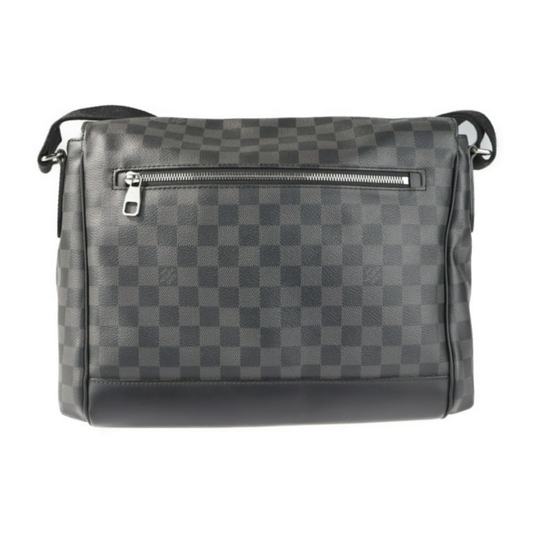 Louis Vuitton Messenger shoulder bag in grey Graphite damier canvas and  black leather