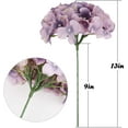 thumbnail image 5 of Silk Hydrangea Heads Artificial Flowers Heads with Stems for Home Wedding Decor,Pack of (Dream Purple), 5 of 5