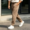 thumbnail image 3 of Guluxicc Athletic Pants for Men Elastic Waist Drawstring Long Straight Leg Trousers for Gym Workout Everyday Summer Fall, 3 of 5