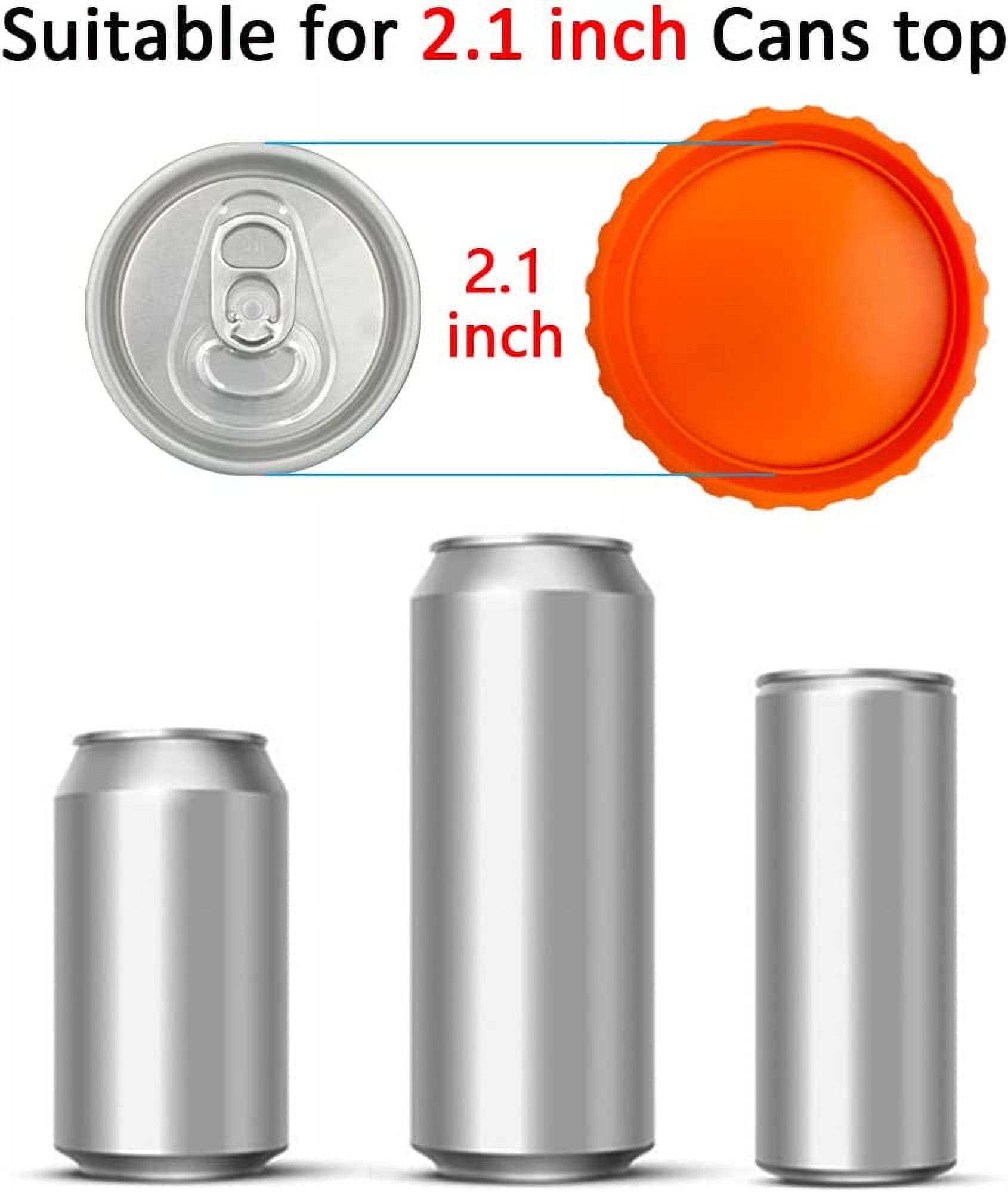 Silicone Soda Can Lids, 6Pack Reusable Soda/Beverage/Beer Can Lids, Can Covers, Can Caps, Can Topper, Can Saver, Can Stopper, Cans Mark, Fits