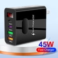 thumbnail image 4 of Adaptador carga del Cabeza cargador Quick Charger Multi Plug Fast 45W 4 Puertos 2 USB Tipo-C Pantalla digital para 14, 4 of 9