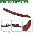 thumbnail image 4 of Bumper Reflector No.31656678/32293627 for Volvo XC60 2018-2021 Red 1 Pcs Rear Right, 4 of 8