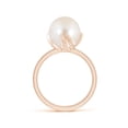 thumbnail image 2 of ANGARA Trillium Freshwater Cultured Pearl Solitaire Ring in 14K Rose Gold for Women | June Birthstone, Birthday, Anniversary, Jewelry Gift for Women | Pearl Ring, 2 of 8