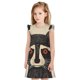 thumbnail image 1 of Balery Retro Raccoon Graphic Print Camisón de princesa para niñas, pijama de algodón con mangas abullonadas, suave y bonito.-XX-Large, 1 of 6