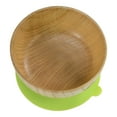 thumbnail image 4 of Mighty Clean Baby Round Transition Bowl - Stay Put Wood Bowl with Green Silicone, 4 of 5