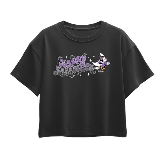 Disney - Witch Minnie Happy Halloween - Youth Girls Boxy T-Shirt