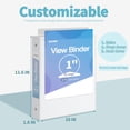 thumbnail image 2 of Binder SUNEE 3 anillos de 1 pulgada, 12 unidades, sin PVC, para 8.5 x 11, 2 of 7