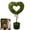 Green, variant on Valentine's Day Artificial Boxwood Decoration, 30" Fake Heart-Shaped Topiary Tree, Faux Love Topiary Ball, for Indoor Outdoor Valentine's Day Wedding Porch Front Door(Pink)