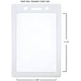thumbnail image 4 of 10 Pack - Vertical Color-Frame Badge Holder - Clear Vinyl Window Protector with Color Border for Single Credit Card Size Key Cards and Badges by Specialist ID (White), 4 of 4