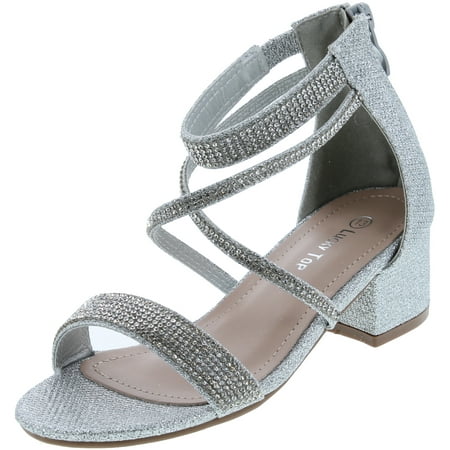 

Lucky Top Girls Dress Sandal Low Heel Ankle Strap