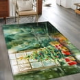 thumbnail image 2 of 2.7'x5' Area Rugs, Green Christmas Indoor Outdoor Area Rug for Living Room Bedroom, Snwoflake Xmas Tree Watercolor Washable Bathroom Rugs Kitchen Floor Carpet Mats Home Decor Aesthetic, 2 of 8