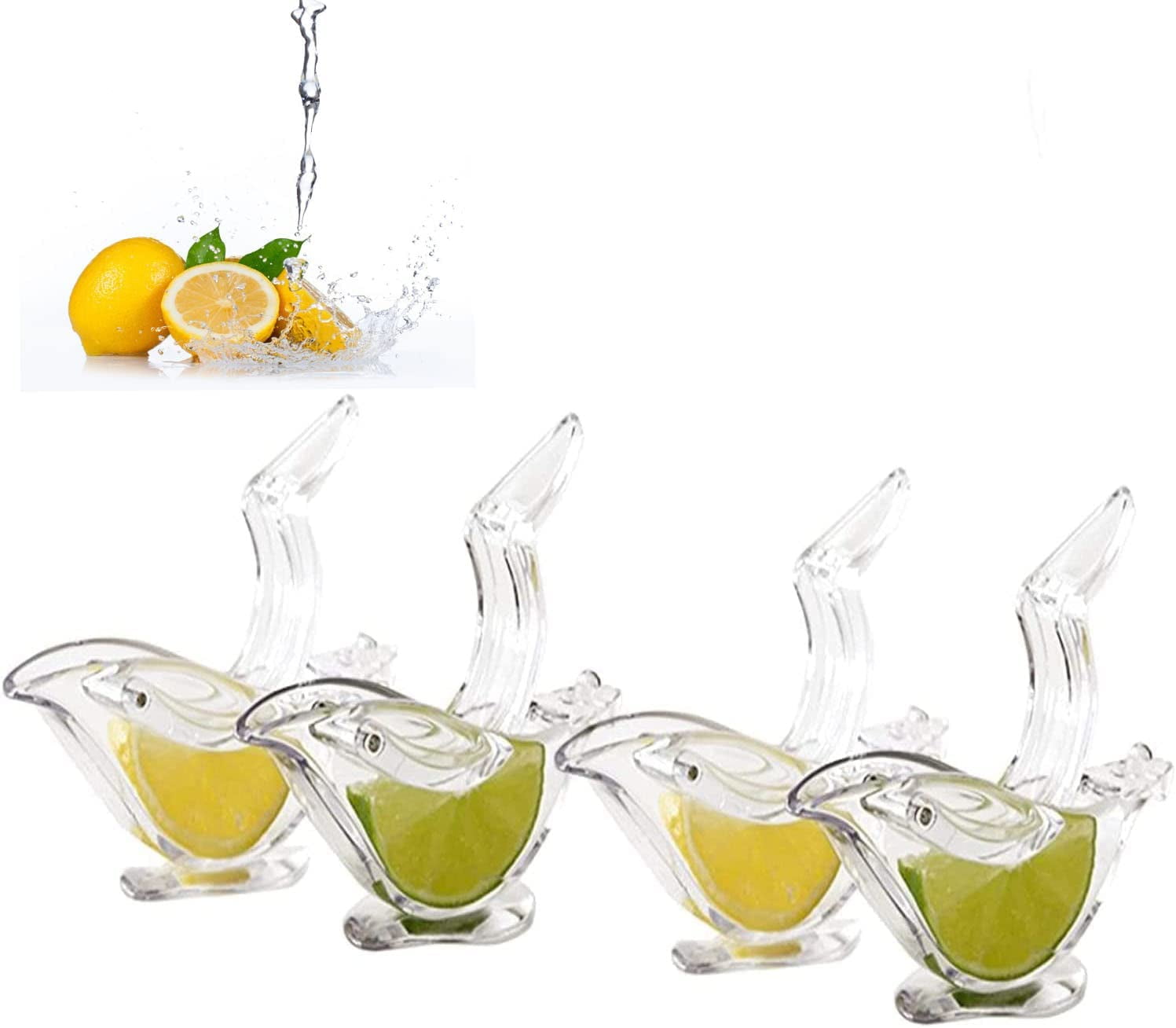 Manual Lemon Juicer, Acrylic Manual Lemon Slice Squeezer,Bird Lemon