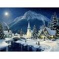 thumbnail image 1 of HOMFUN-pintura de diamante redondo/cuadrado 5D DIY "Casa nieve paisaje de invierno", bordado de punto de cruz, decoración de diamantes de imitación completa, 1 of 4