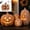 Medium, variant on Fall Decor - Halloween Pumpkin Decorations Resin Pumpkin Jack O' Lantern with Flameless Candle - Vintage Autumn Farmhouse Table Decoration for Home Indoor Outdoor Front Porch Mantel ,5.9inche(Small)
