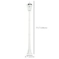 thumbnail image 3 of Outsunny 77" Solar Lamp Post Light, Aluminum Outdoor Street Lamp, White, 3 of 9