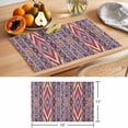thumbnail image 6 of Southwest Aztec Placemats Set of 4 Country Retro Ethnic Geometric Motifs Place Mats Indoor Wipeable Table Mats Washable Cloth Dining Table Placemats for Kitchen Holiday Party Home Decor 13x19 Inch, 6 of 9