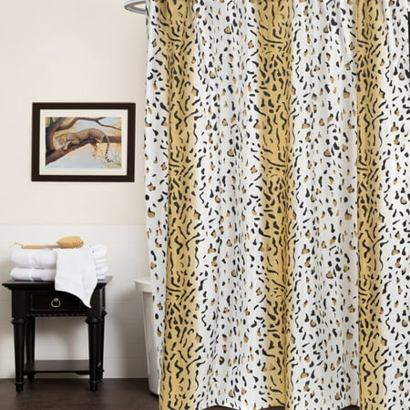 Sweet Home Collection Polyester Fabric Shower Curtain Hailey Animal Print