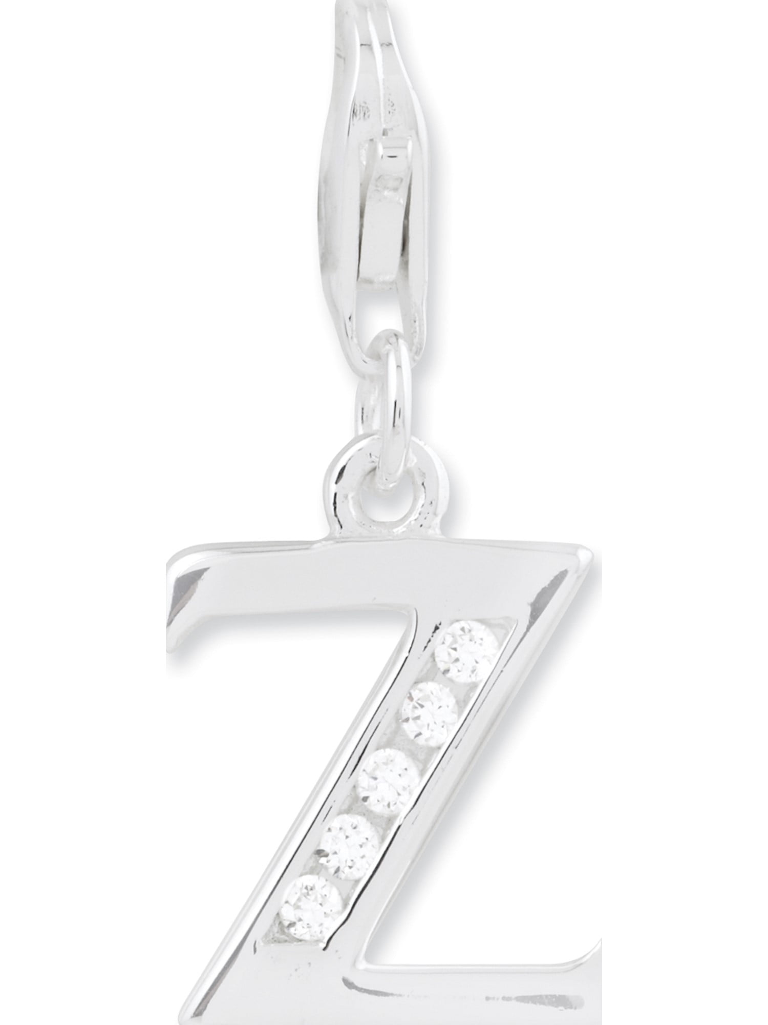 Beautiful Sterling silver 925 sterling Sterling Silver CZ Letter Z w/Lobster Clasp Charm