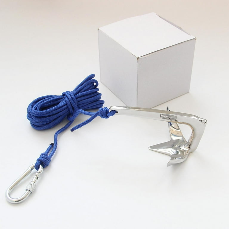 Boat Anchor, 316 with 5M Rope Kayak Anchor Accessories Use in Variety of  Sea Beds Highly Polished, smooth and translucent