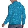 thumbnail image 6 of Lsque Blue Glitter Pattern Casual Men's Hoodie,Hooded Sweatshirt with Kangaroo Pocket,Pullover Hoodie-Small, 6 of 7
